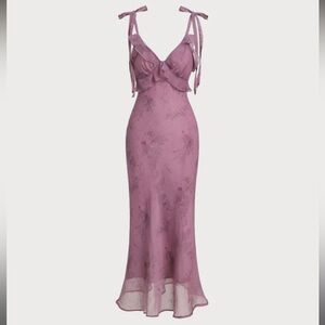 Rihoas purple ruffle dress